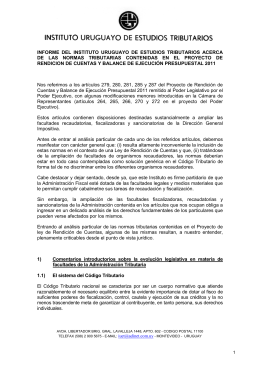 INFORME DEL INSTITUTO URUGUAYO DE ESTUDIOS