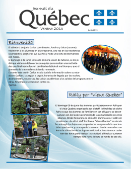 Bienvenida Rally por “Vieux Quebec”