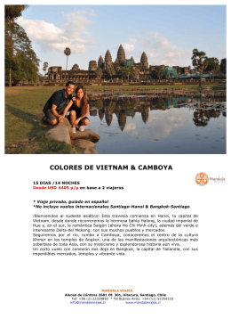 COLORES DE VIETNAM & CAMBOYA