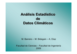Análisis Estadístico de Datos Climáticos Análisis Estadístico de