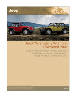 Jeep® Wrangler y Wrangler Unlimited 2007