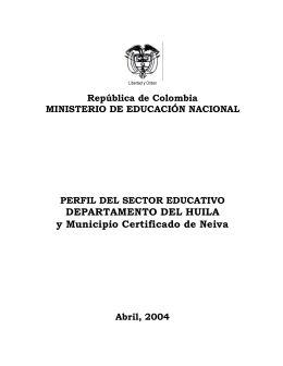Informe Huila - Ministerio de Educación Nacional