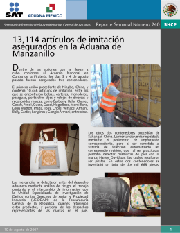 13,114 artículos de imitación asegurados en la Aduana de Manzanillo