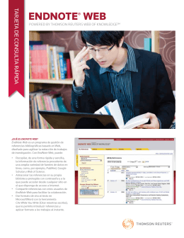 EndNote Web Quick Reference Card - Spanish