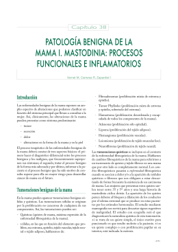 patología benigna de la mama i. mastodinia: procesos