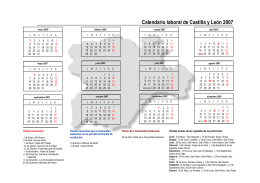 Calendario laboral de Castilla y León 2007