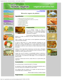 Vegetarianismo.net :: bizcocho de platano :: receta