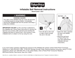 WARNING Inflatable Ball Removal Instructions