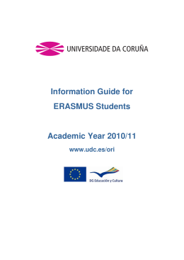 Information Guide for ERASMUS Students Academic Year 2010/11