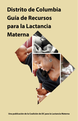 Distrito de Columbia Guía de Recursos para la Lactancia Materna