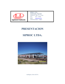 PRESENTACION SIPROC LTDA. - Ingenieria y Construccion Siproc