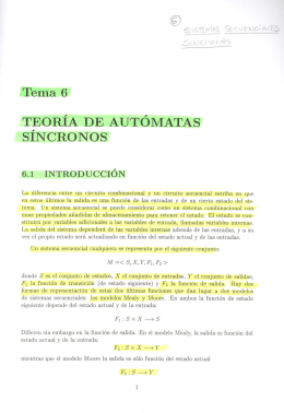 Tema 6 TEORIA DE AUTOMATAS SINCRONOS ,