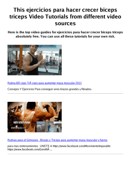 #Z ejercicios para hacer crecer biceps triceps PDF video