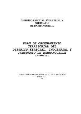 Plan de Ordenamiento Territorial - Barranquilla