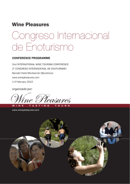 2ª edición anual del Congreso Internacional de Enoturismo 2010.