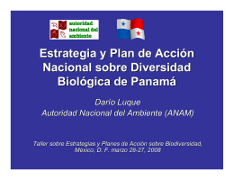 Estrategia y Plan de Acción Nacional sobre Diversidad Biológica de