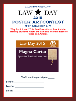 2015 POSTER ART CONTEST - Dallas Bar Association