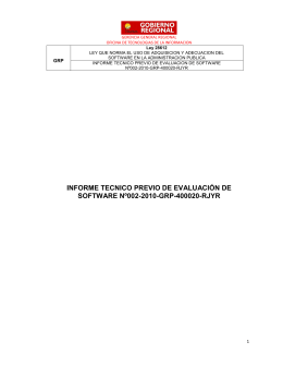 informe tecnico previo de evaluación de software nº002-2010