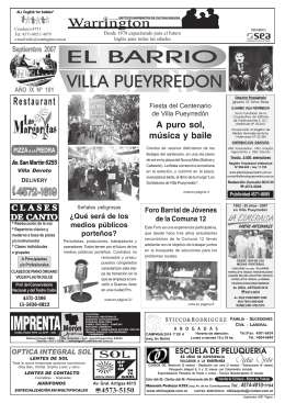 Septiembre 2007 - El Barrio Pueyrredon