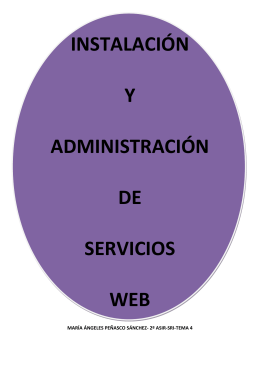 instalación y administración de servicios web