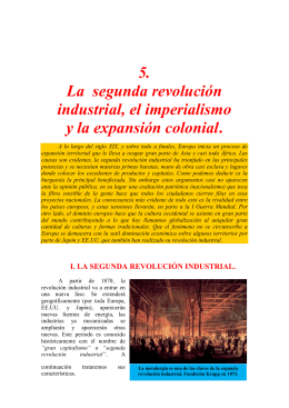 5. La segunda revolución industrial, el imperialismo y la expansión