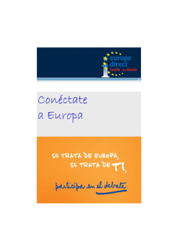 Folleto Informativo "CONÉCTATE A EUROPA".