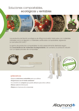 ARaymond Soluciones compostables, ecológicas y rentables