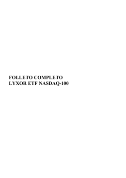 FOLLETO COMPLETO LYXOR ETF NASDAQ-100