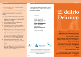 El delirio Delirium - Agency for Clinical Innovation