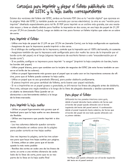 Consejos para imprimir el folleto de ISTEC PDF