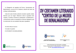 Folleto Certamen Literario 2014.