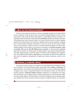 Folleto Hemocromatosis - Asociación Española de Hemocromatosis
