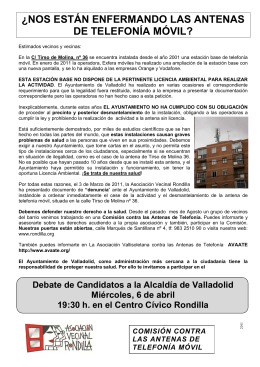 folleto antenas debate 6 de abril candidatos Tirso de Molina