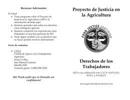 AJP folleto - Agricultural Justice Project