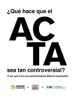 ¿Qué es el ACTA? - Manzana Mecánica