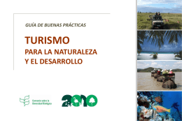Turismo para la naturaleza y el desarrollo: Guía de buenas prácticas