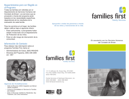 Folleto de Families First - Family Services of Northeast Wisconsin, Inc.