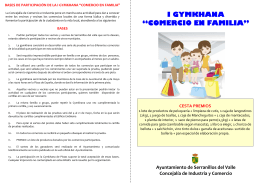 Folleto y Cartilla de participación Gymkhana `Comercio en Familia`