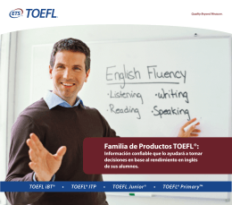 Familia de Productos TOEFL®: