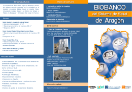 Folleto del Biobanco del Sistema de Salud de Aragón
