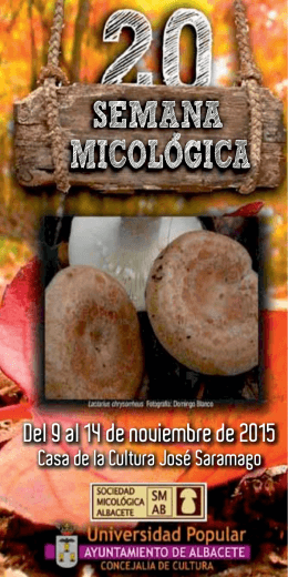 folleto semana micológica par... - Universidad Popular de Albacete