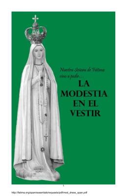 Nuestra Señora de Fátima vino a pedir… la modestia en el vestir