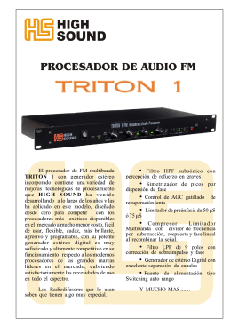 Folleto Procesador FM TRITON 1
