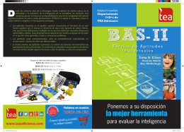 Folleto BAS-II - TEA Ediciones