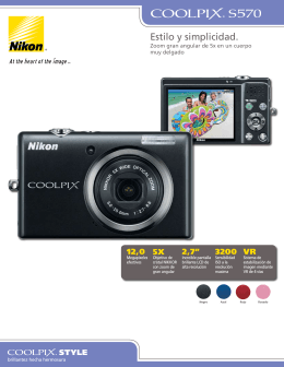 Nikon COOLPIX S570: Folleto del producto