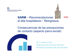 SARM – Recomendaciones al alta hospitalaria / Reingresos