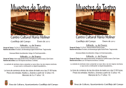 Folleto teatro enero 2012.cdr - Ayuntamiento de Castilleja del Campo