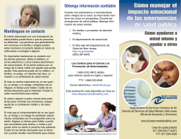 Coping with Public Health Emergencies (Spanish)