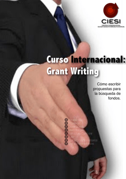 Curso Internacional: Grant Writing