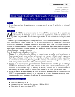 Tema: “CREACIÓN DE ARCHIVOS PUBLICITARIOS EN